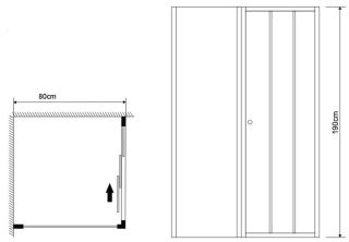 Боковая стенка Grossman Falcon GR-P80Fa 80см хром/прозрачное